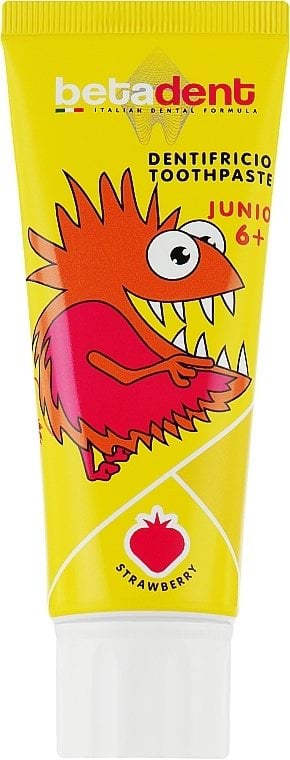 Зубна паста BETADENT Strawberry Junior для дітей від 6 років зі смаком полуниці 75 мл