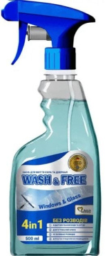 Средство для мытья стекла и зеркал WASH&FREE 500 мл