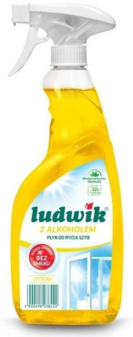 Средство для мытья стекла и плитки Ludwik с алкоголем и ароматом лимона 600 мл