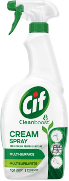 Чистящее средство Cif Cleanboost Cream Spray крем-спрей для разных видов поверхностей 700 мл