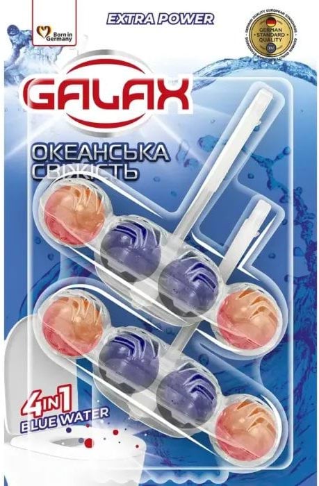 Засіб для чищення Galax Extra power туалетний блок океанська свіжість 2 шт. x 55 г