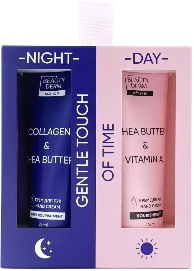 Набор по уходу за руками Beauty Derm Day & Night: дневной крем для рук 75 мл, ночной крем для рук 75 мл