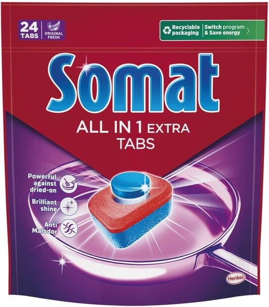 Средство для посудомоечных машин Somat All in One Extra таблетки 24 шт.