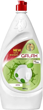 Средство для мытья посуды Galax с ароматом мяты жидкое 950 г