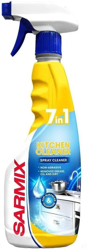 Средство для уборки кухни SARMIX Kitchen Cleaner против жира с триггером 7 в 1, 500 мл