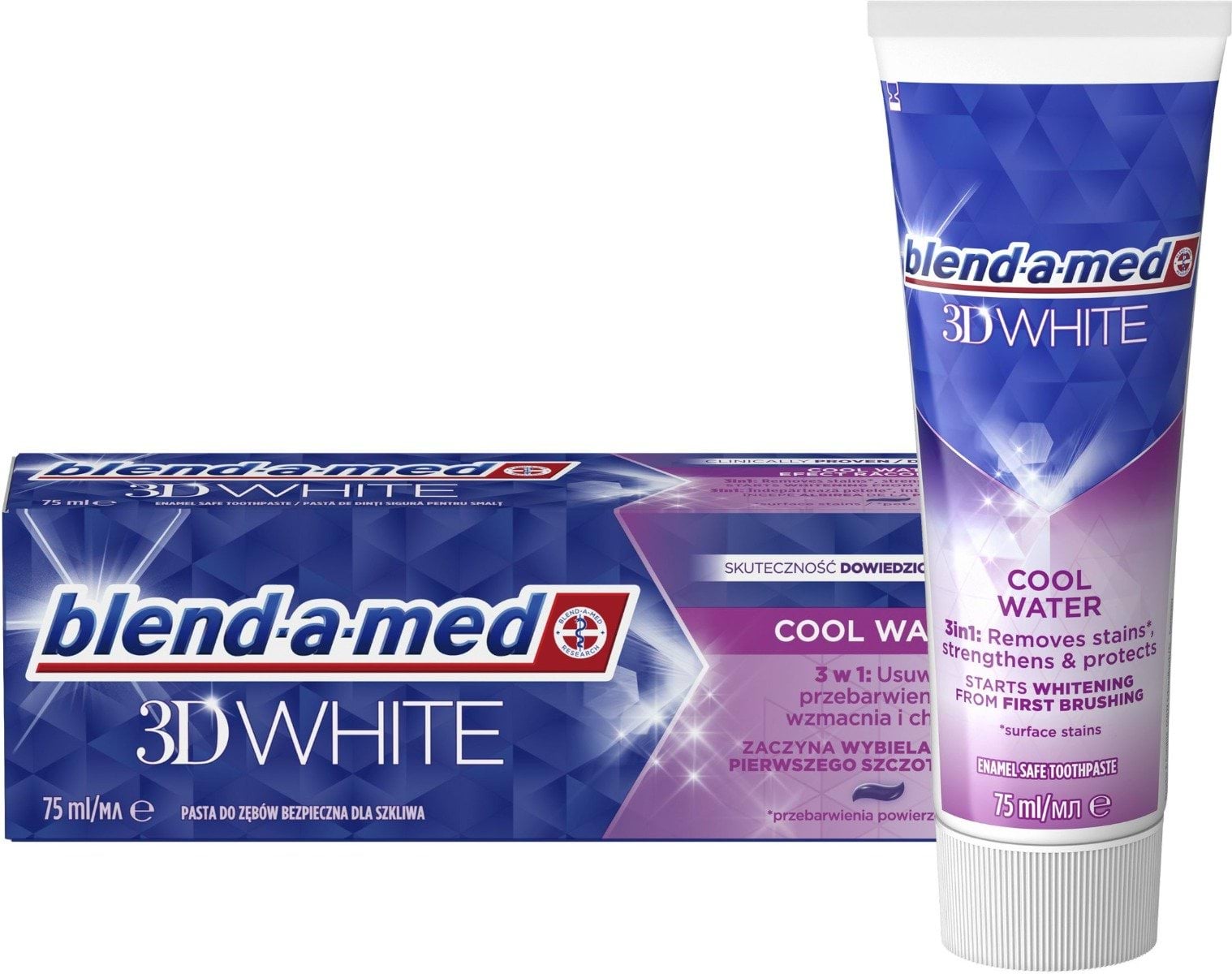 Зубна паста Blend-A-Med 3D White прохолода води 3 в 1, 75 мл