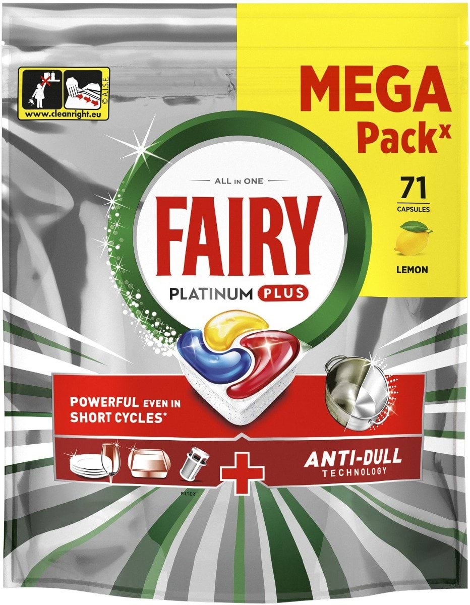Засіб для посудомийних машин Fairy Platinum Plus All-в-1 капсули 71 шт.