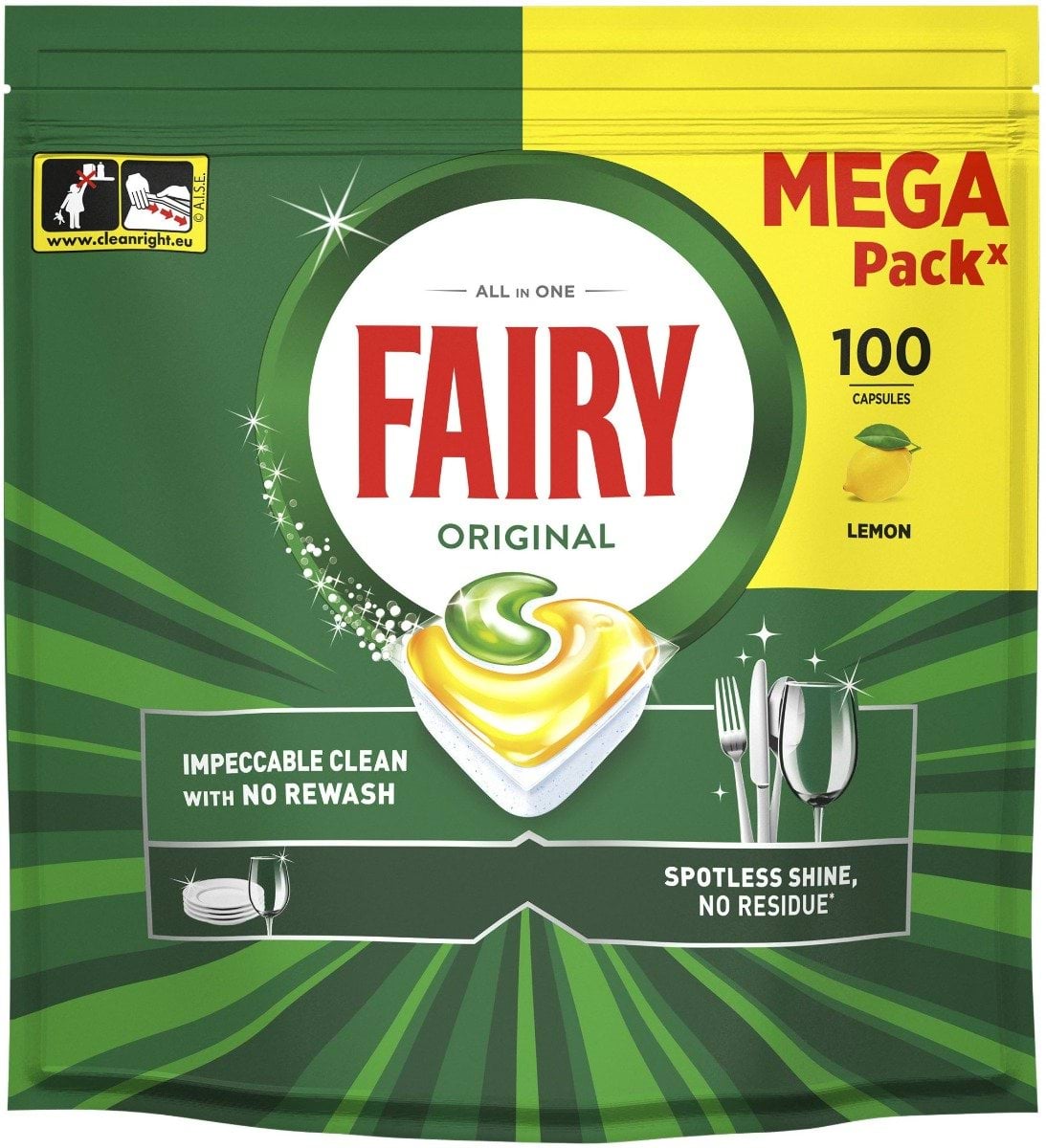 Засіб для посудомийних машин Fairy Original All-в-1 капсули 100 шт.