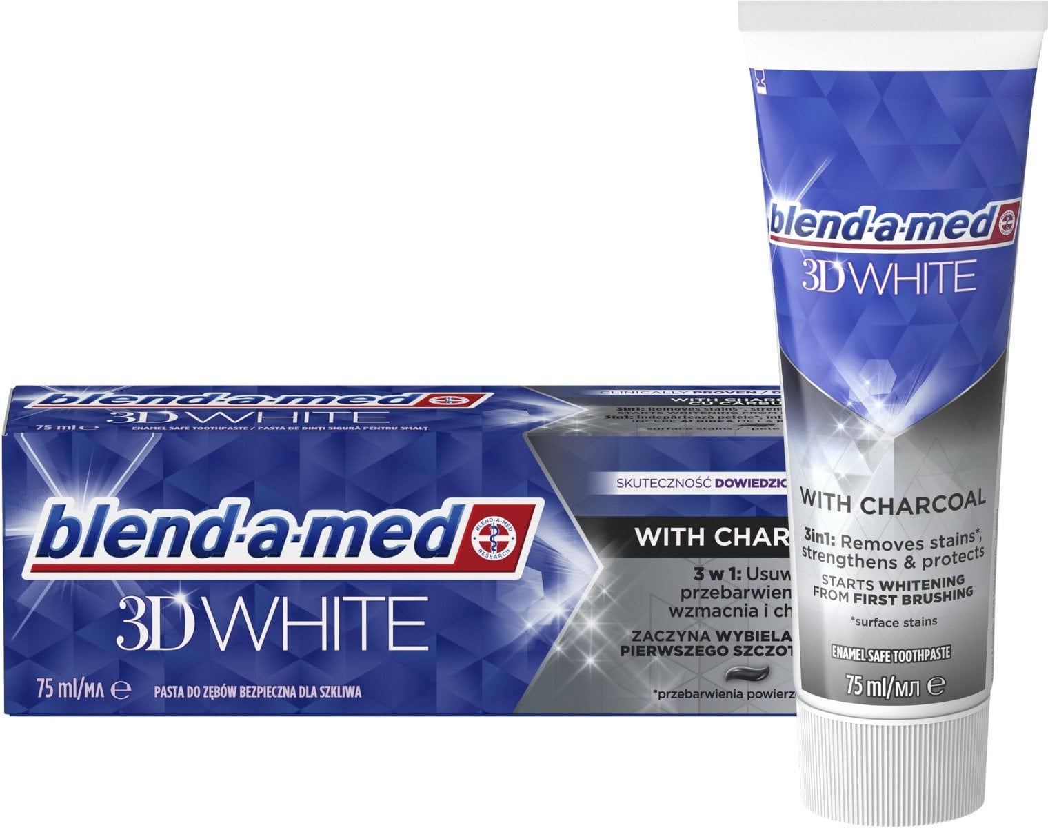 Зубная паста Blend-A-Med 3D White с древесным углем 75 мл