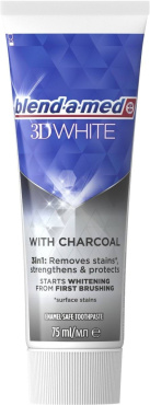 Зубна паста Blend-A-Med 3D White з деревним вугіллям 75 мл фото 2