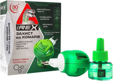 Комплект від комарів IREX підвищена ефективність 30 ночей: пристрій 1 шт., рідина 1 шт. 20 мл фото 1