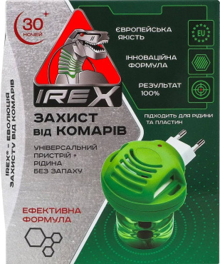 Комплект від комарів IREX підвищена ефективність 30 ночей: пристрій 1 шт., рідина 1 шт. 20 мл