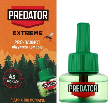 Рідина від комарів PREDATOR Extreme Pro-захист для електрофумігатора 45 ночей 30 мл