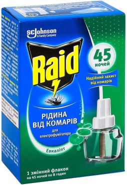 Жидкость от комаров Raid для фумигатора с ароматом эвкалипта 45 ночей 30 мл фото 2
