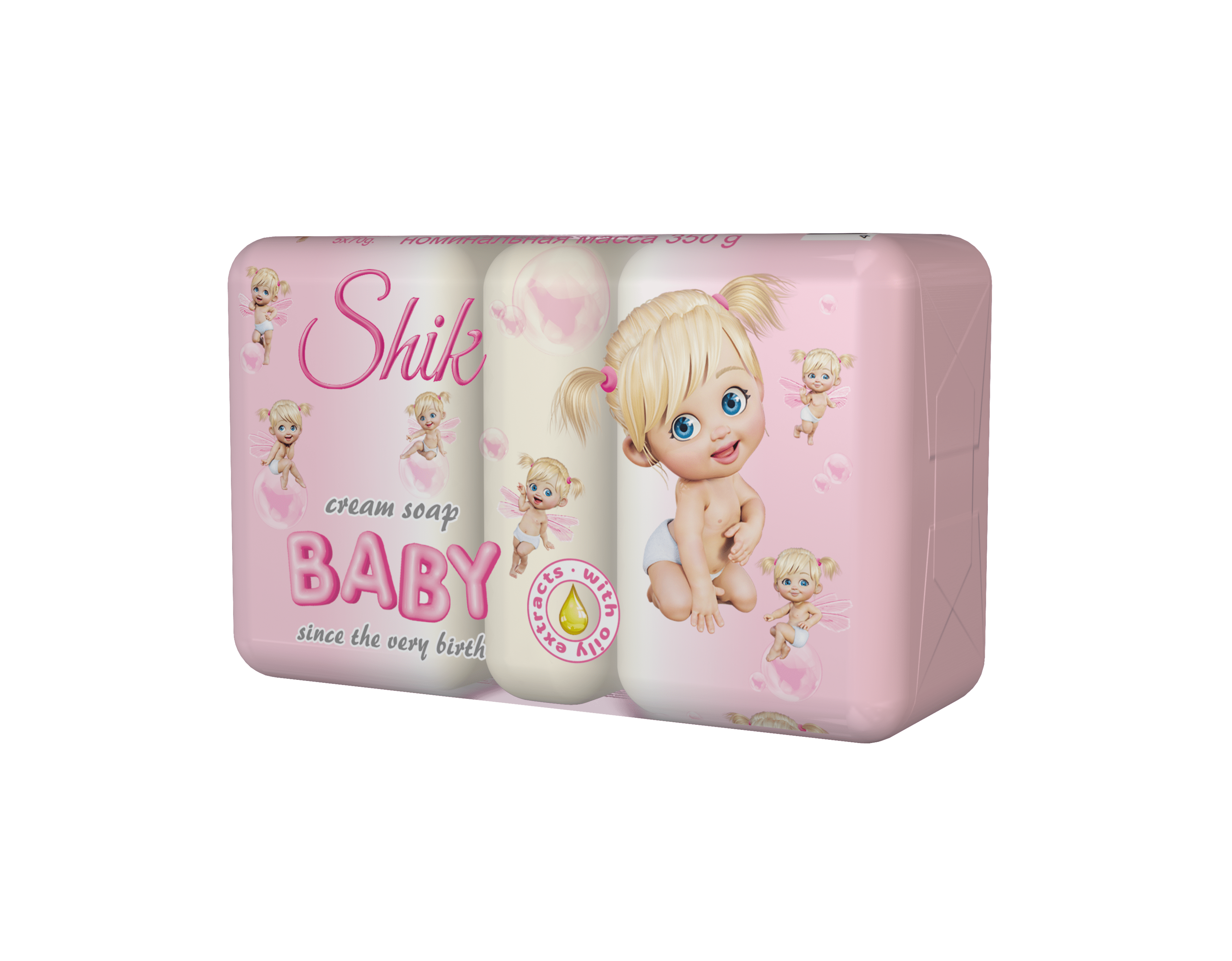 Крем-мыло детское Шик с масляными экстрактами 5 х 70 г