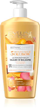 Eveline бальзам-олія для тіла Ультрапоживний 5 дорогоцінних олій Botanic Expert, 350 мл