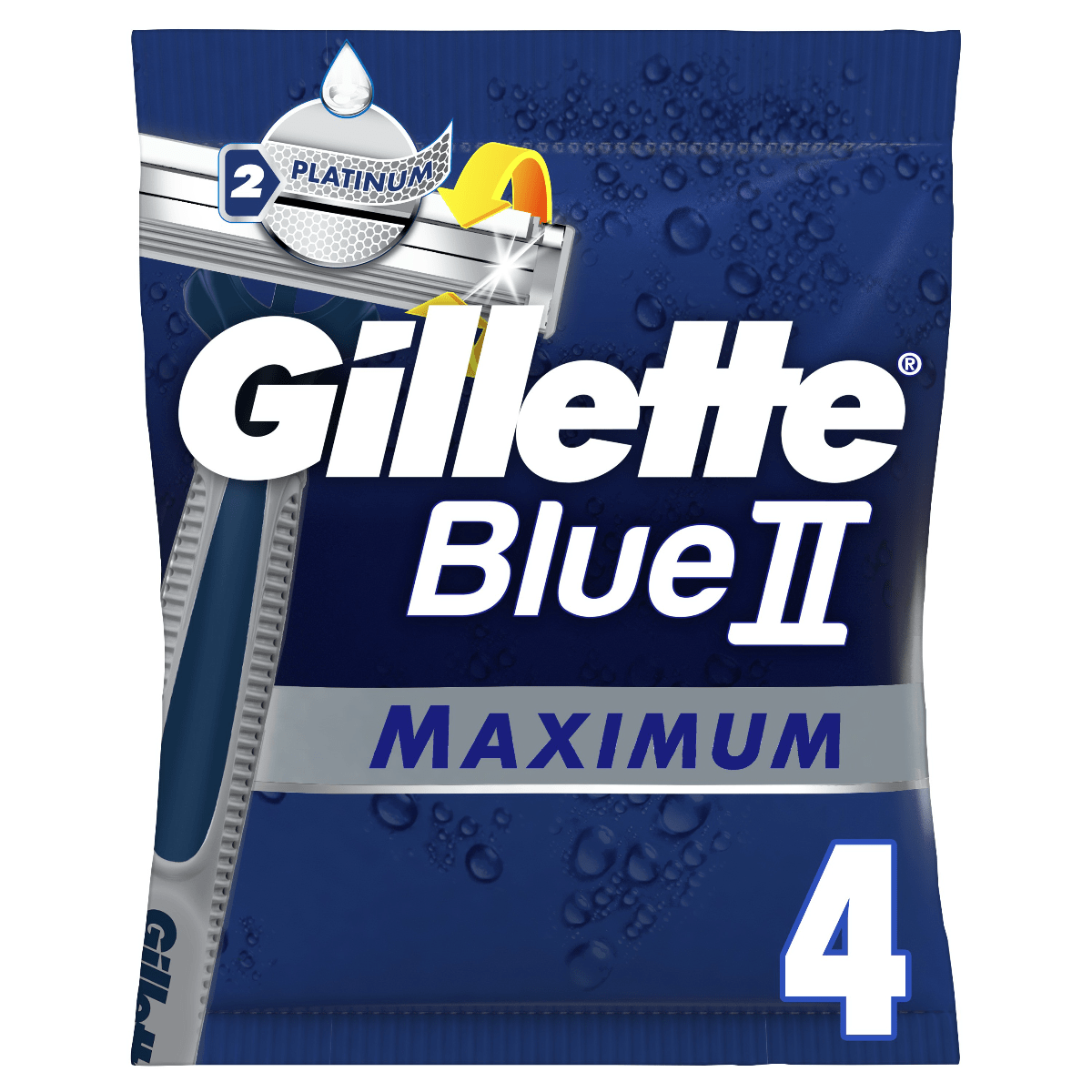 Одноразові станки для гоління (бритви) чоловічі Gillette Blue 2 Max, 4 шт