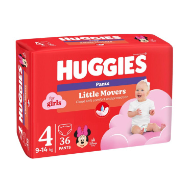 Huggies трусики для дівчаток Pants 4 р, 36шт