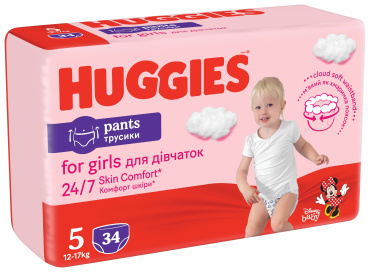 Huggies трусики для девочек Pants 5 г, 34шт фото 11
