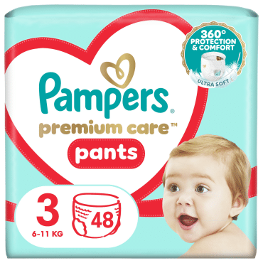 Підгузки - трусики Pampers Premium Care Pants Розмір 3 (6-11 кг), 48 шт