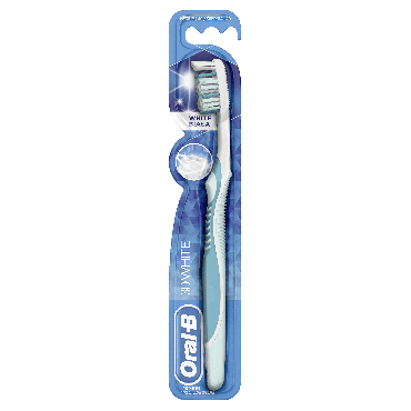 Зубна щітка Oral-B 3D White Відбілювання середня, 1 шт фото 1