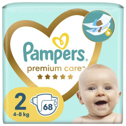 Подгузники Pampers Premium Care Размер 2 (4-8 кг), 68 шт.