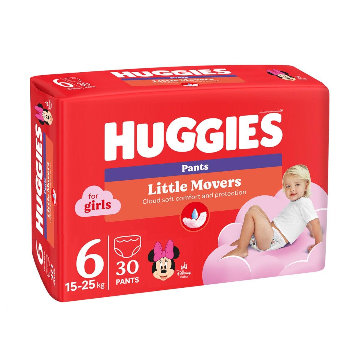 Huggies трусики для дівчаток Pants 6 р, 30 шт