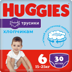 Huggies трусики для мальчиков Pants 6 г, 30 шт