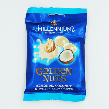 Millennium драже мигдаль у білому шоколаді з кокосом Golden Nut, 100г