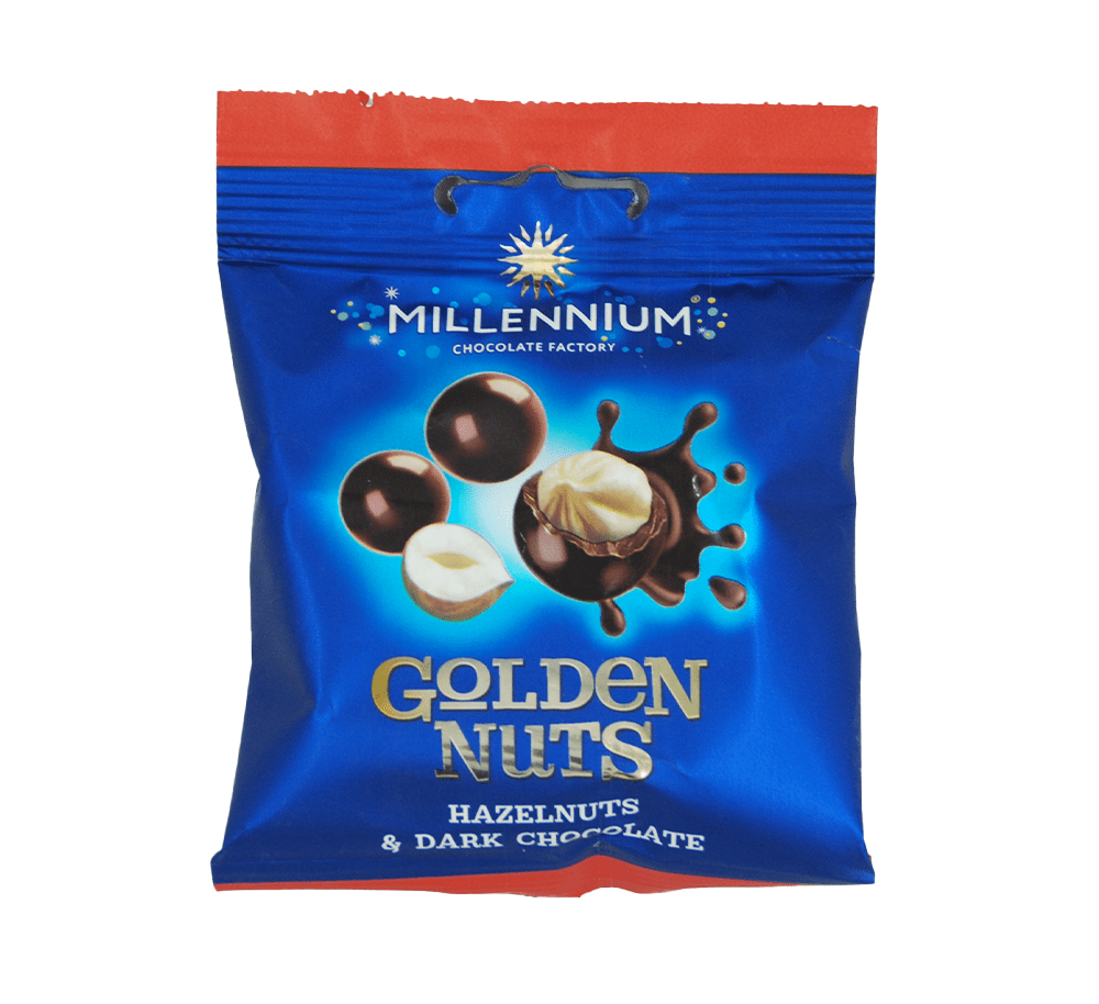 Millennium драже фундук к чорному шоколаді Golden Nut, 50г