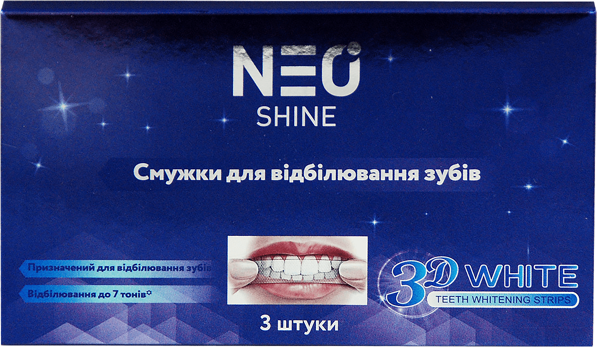 Смужки для зубів NEO Shine відбілюючі 3 шт.