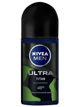 Антиперспирант Nivea Men Ultra Titan с черным углем 50 мл