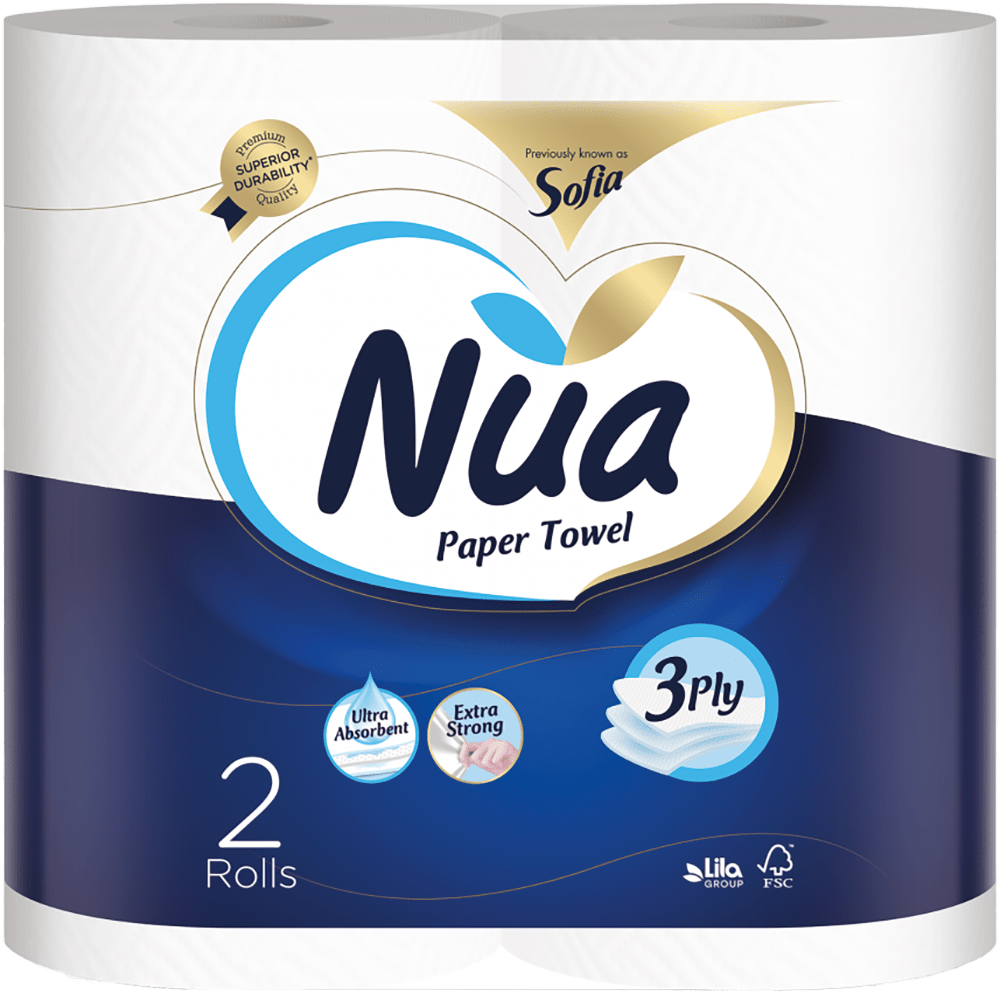 Nua рушники паперові 3 шари, 2шт