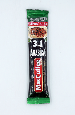 MacCoffee кофе растворимый 3в1 Арабика, 20г фото 1