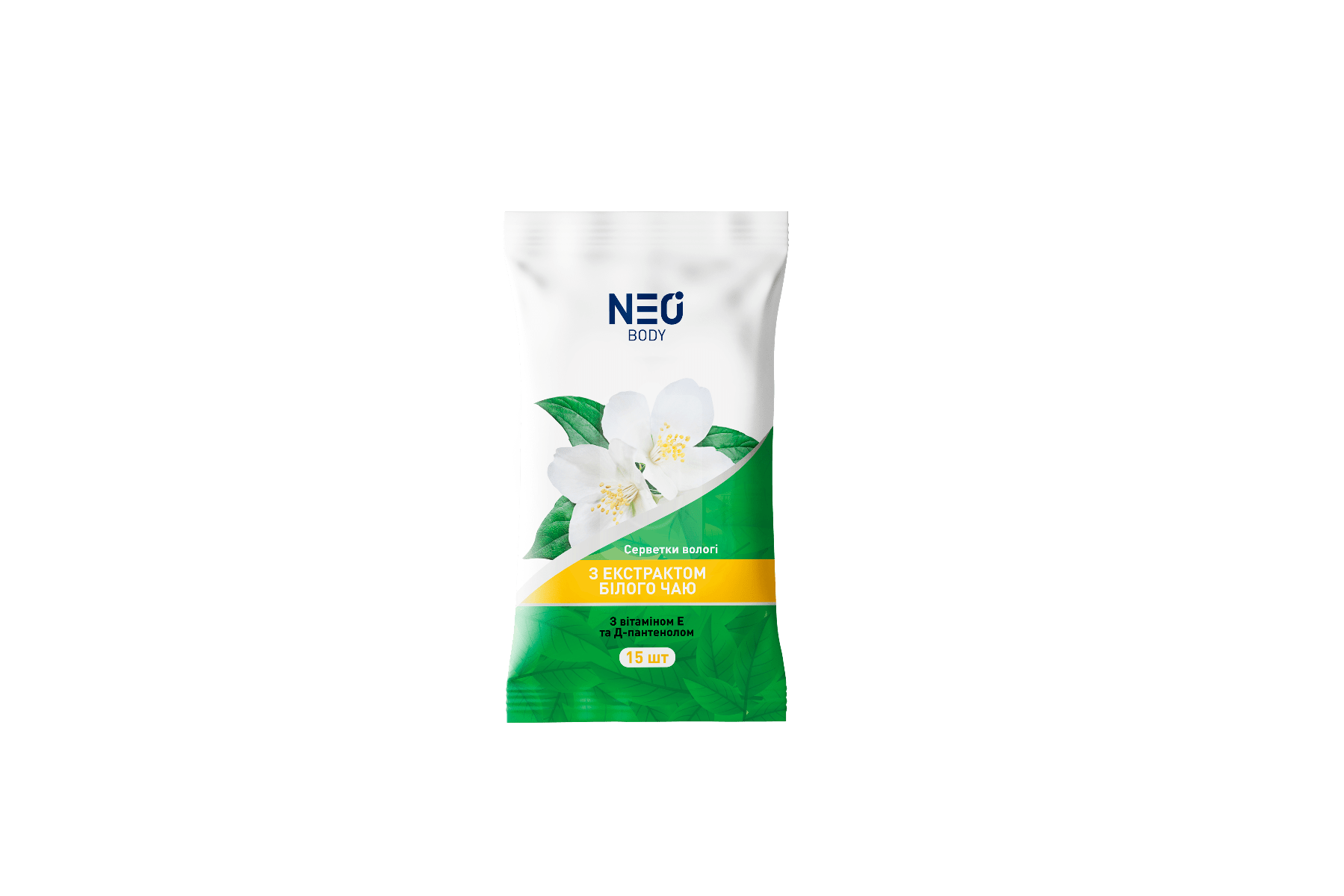 Neo салфетки влажные с экстрактом белого чая, 15 шт