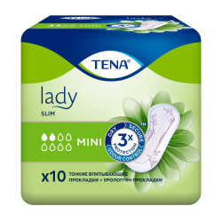 TENA Lady Slim Mini прокладки урологические 10 шт