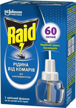 Рідина від комарів Raid 60 ночей 43.8 мл