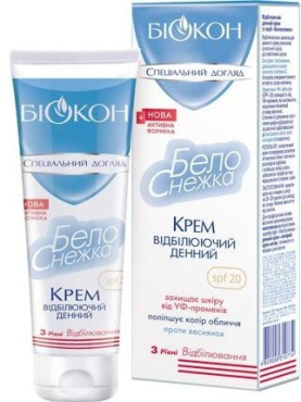 Крем для обличчя Біокон Білосніжка відбілювальний денний SPF20 60мл фото 1