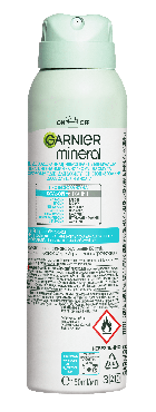 Аэрозоль Дезодорант-Антиперспирант GARNIER Mineral Невидимый Свежесть Хлопка, 150 мл фото 1