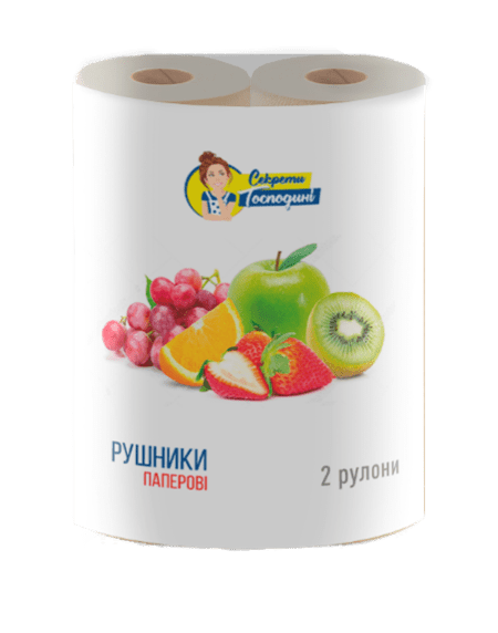 Секрети господині рушники паперові макулатурні з тисненням, 2рул