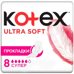 Kotex прокладки Extra Soft Super, 8шт