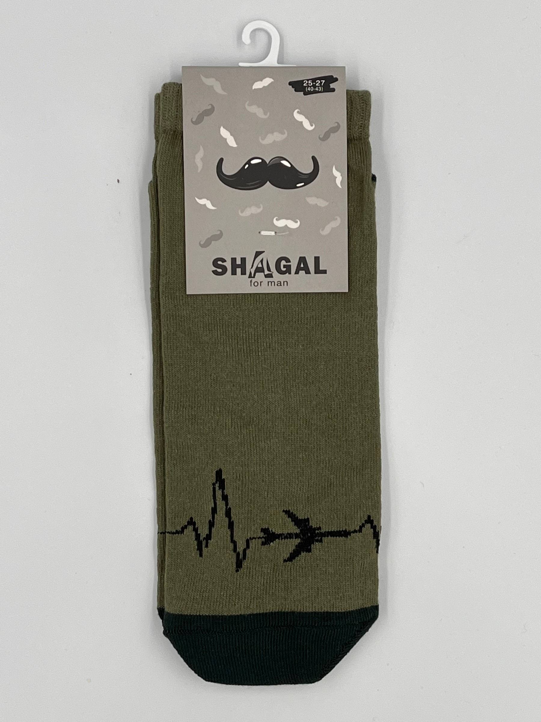 Shagal шкарпетки чол. короткі з мал. Літак р. 25-27, хакі