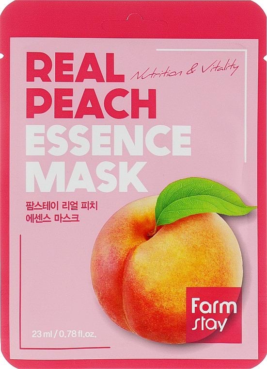 Маска тканинна для обличчя FarmStay Real Peach з екстрактом персика 23 мл