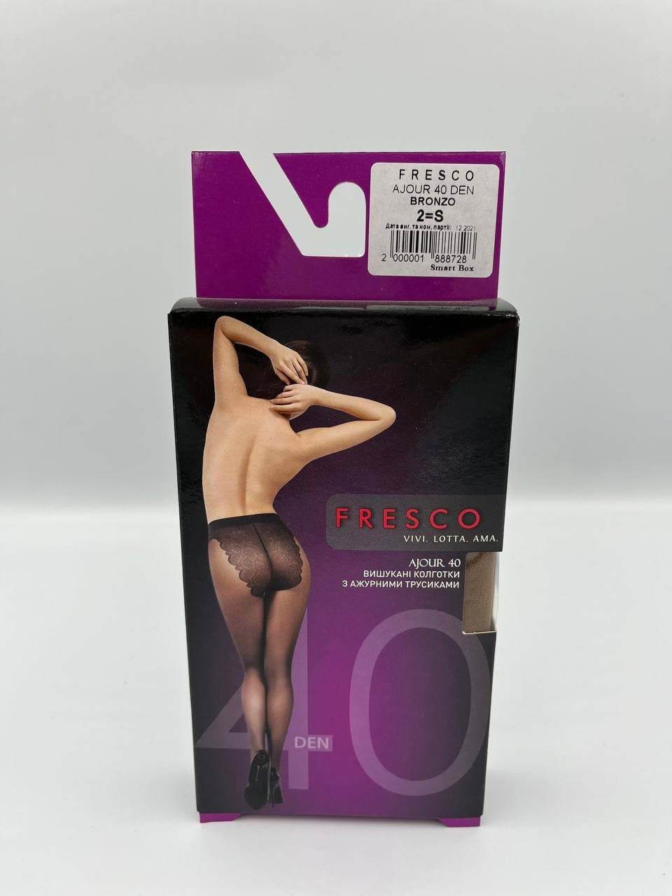 FRESCO колготи жіночі з ажурними трусиками Ajour 40den bronzo 2, mini