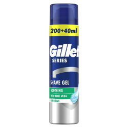 Гель для гоління Gillette Series Для чутливої ​​шкіри з алое віра 240 мл