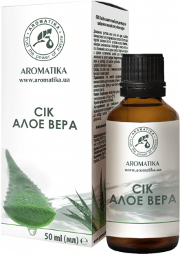 Сок Алоэ Вера Ароматика средство косметическое для кожи, 50 мл