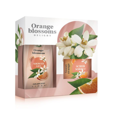 Набір Liora Orange Blossoms (гель для душу, 150 мл + скраб-сорбет для тіла, 150 мл)