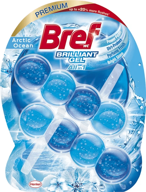 Гель для туалета Bref Brilliant Gel арктический океан 2 х 42 г
