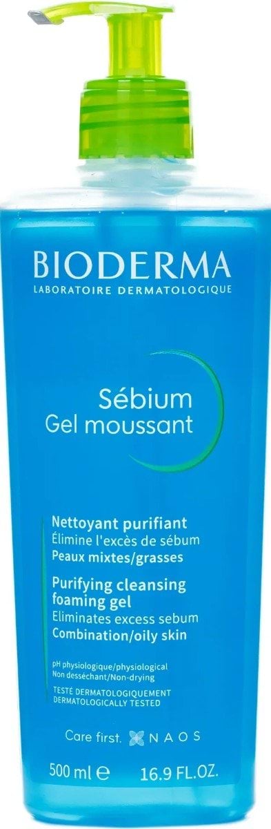 Гель для вмивання Bioderma sebium purifying cleansing foaming gel 500 мл