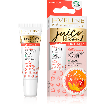 Бальзам-масло для губ Eveline Juicy Kisses регенеруючий exotic mango, 12 мл фото 1